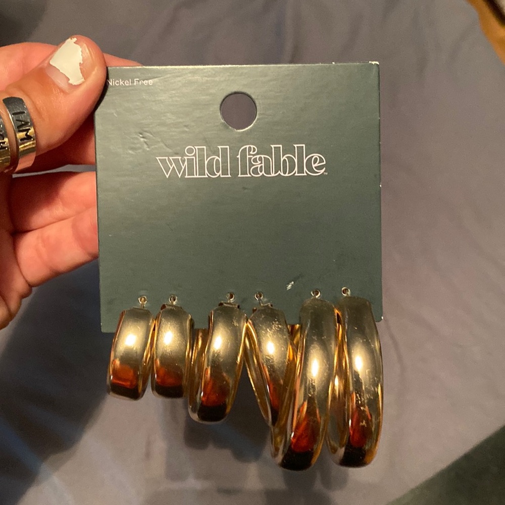 Gold hoop earrings